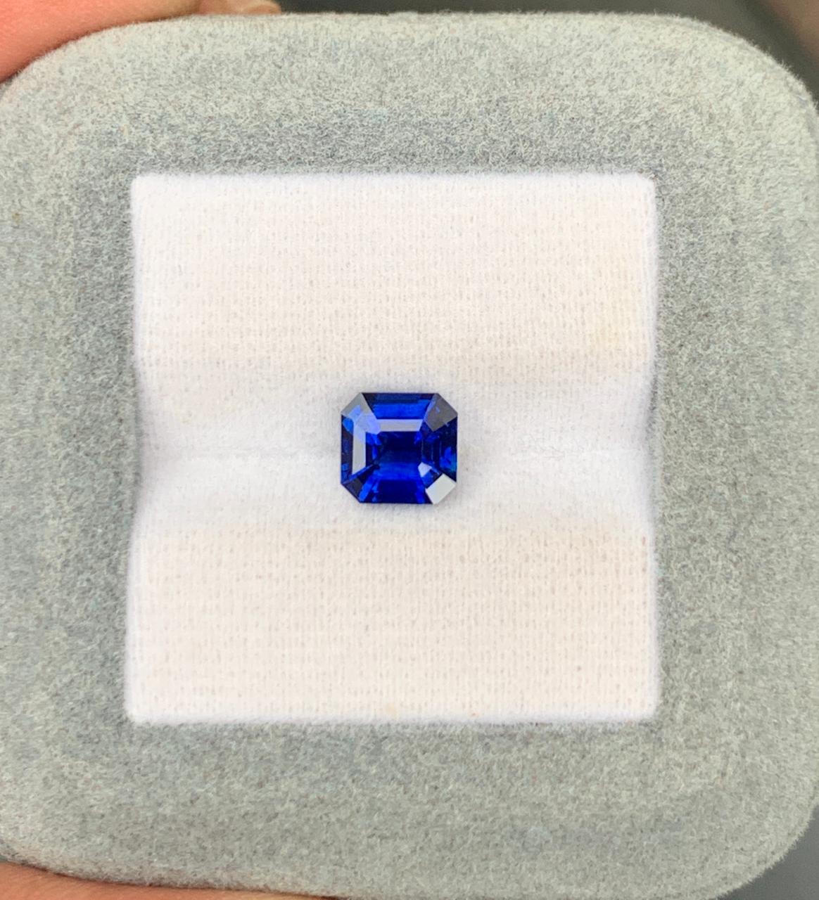 Saphir Bleu Rectangle de 2,01ct - vue 3
