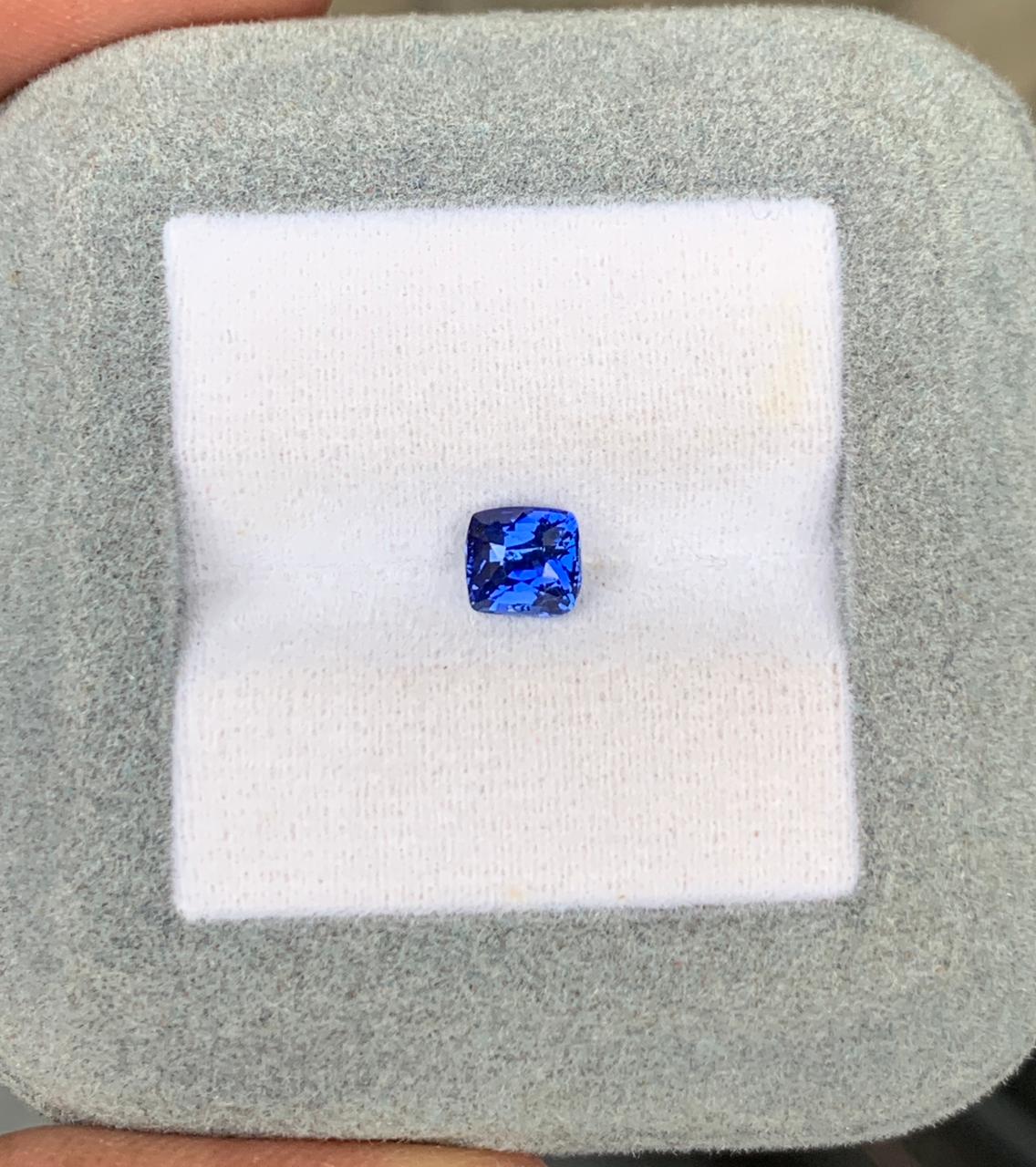 Saphir Bleu Coussin de 1,02ct - vue 2