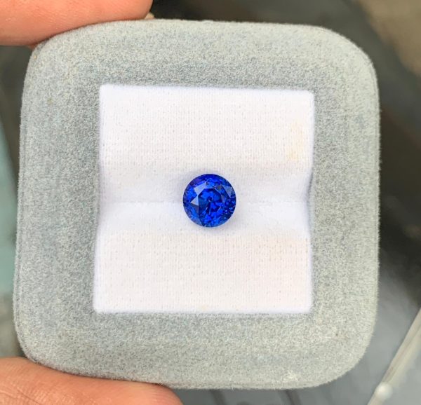 Saphir Bleu Rond de 3,06ct