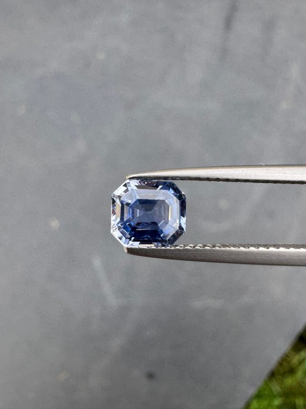 Saphir Bleu Rectangle de 1,64ct - vue principale