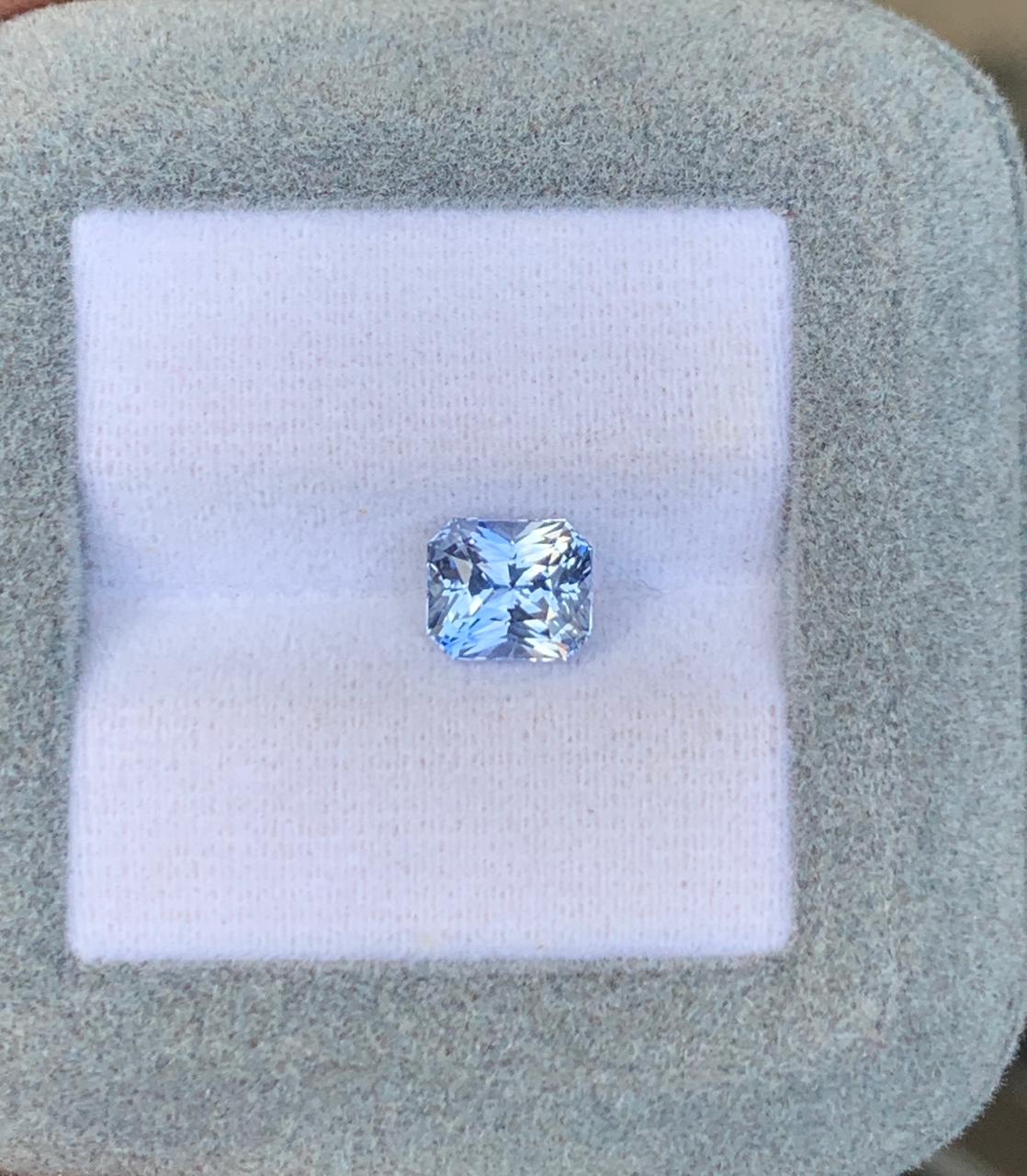 Saphir Bleu Rectangle de 2,10ct - vue 2