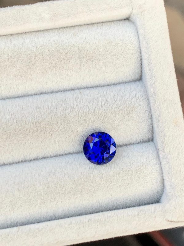 Saphir Teal Rond de 2,02ct - vue principale