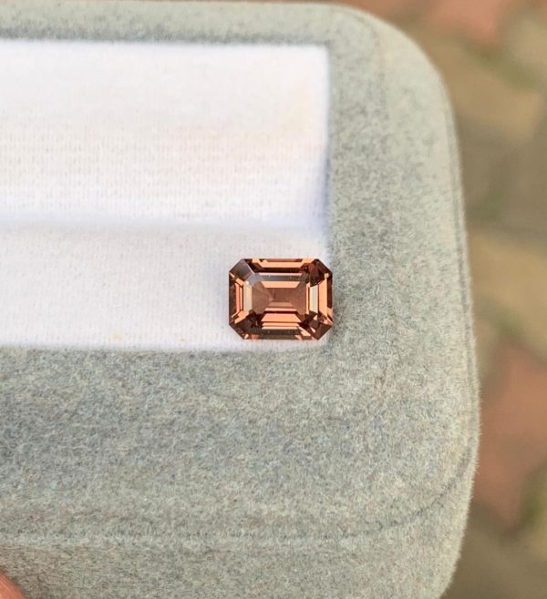 Saphir Orange Rectangle de 1,60ct - vue 2
