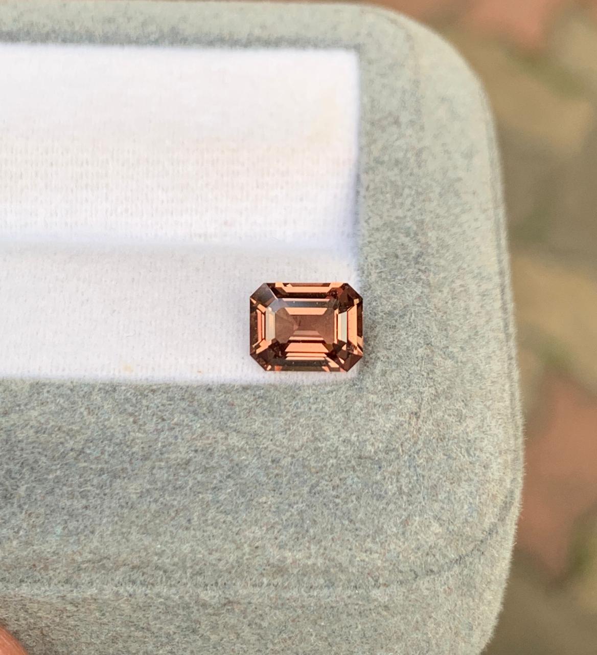 Saphir Orange Rectangle de 1,60ct - vue 2