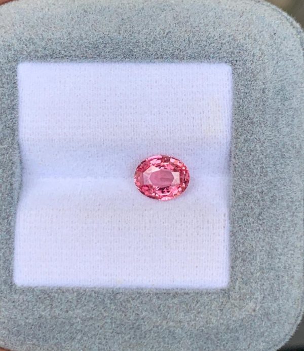 Saphir Padparadscha Ovale de 1,51ct - vue principale