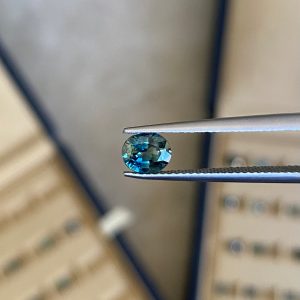 Saphir Teal Ovale de 0,84ct - vue principale