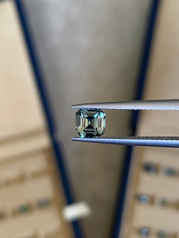 Saphir Teal Carré de 1,01ct - vue principale