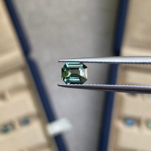 Saphir Teal Rectangle de 1,06ct - vue principale