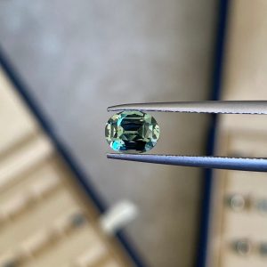 Saphir Teal Ovale de 1,06ct - vue principale
