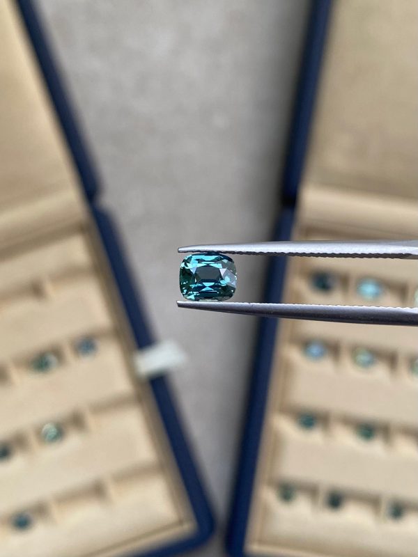 Saphir Teal Coussin de 1,08ct - vue principale