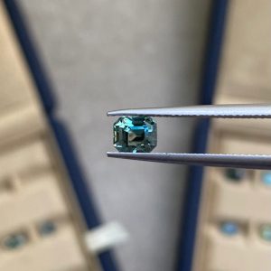 Saphir Teal Rectangle de 1,08ct - vue principale