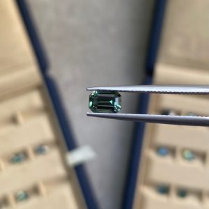 Saphir Teal Rectangle de 1,09ct - vue principale