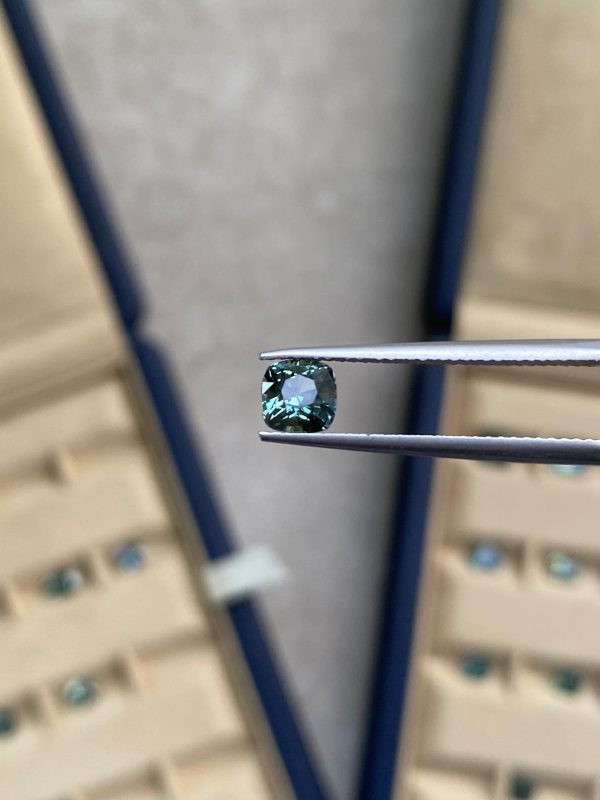 Saphir Teal Coussin de 1,23ct - vue principale