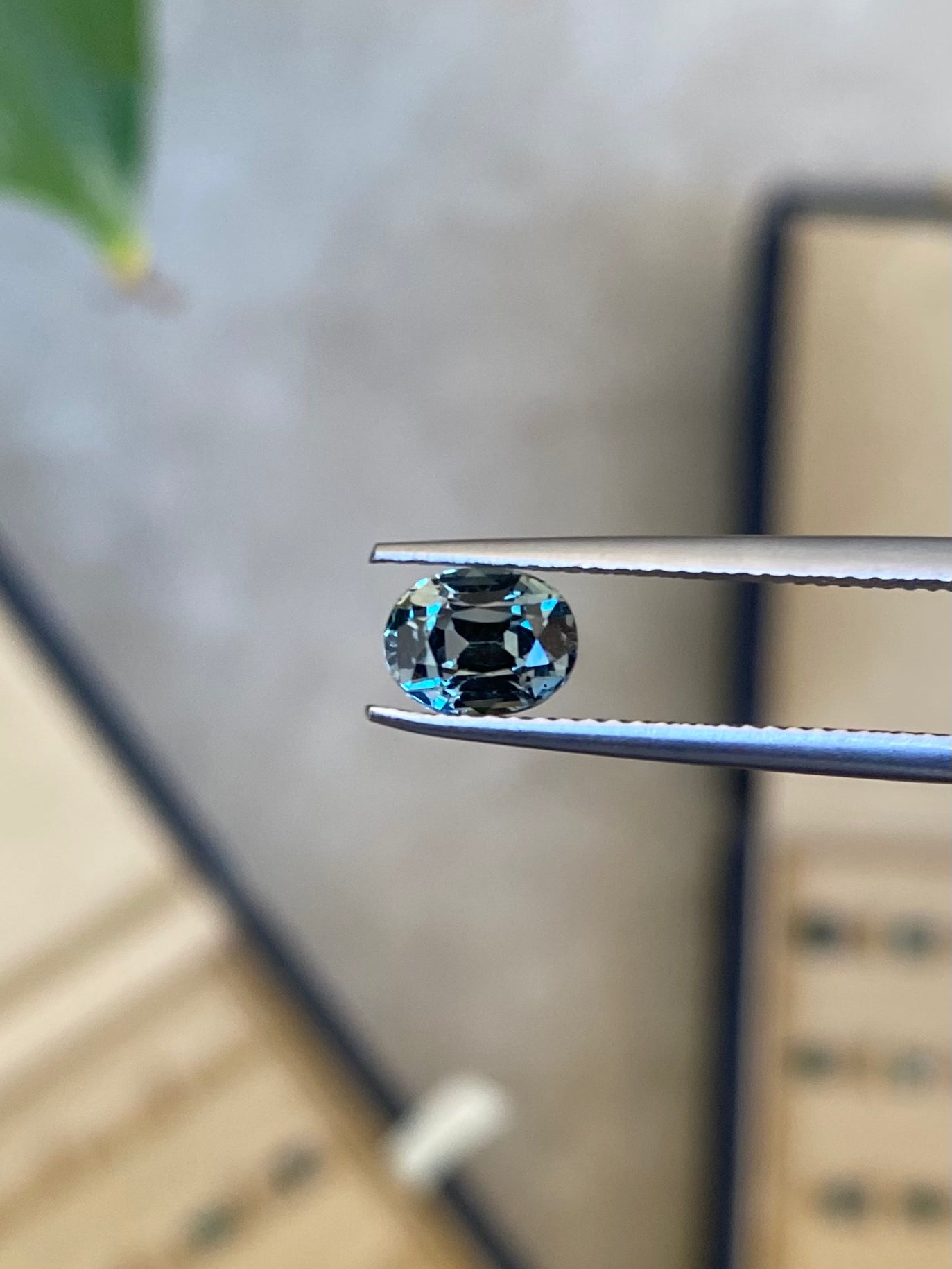 Saphir Teal Ovale de 1,32ct - vue principale