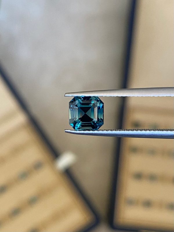 Saphir Teal Carré de 2,09ct - vue principale