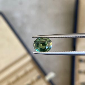 Saphir Teal Ovale de 2,72ct - vue principale