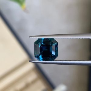 Saphir Teal Carré de 3,51ct - vue principale