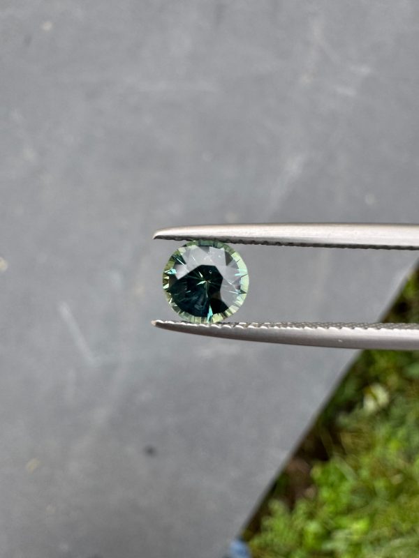 Saphir Teal Rond de 1,20ct - vue 2