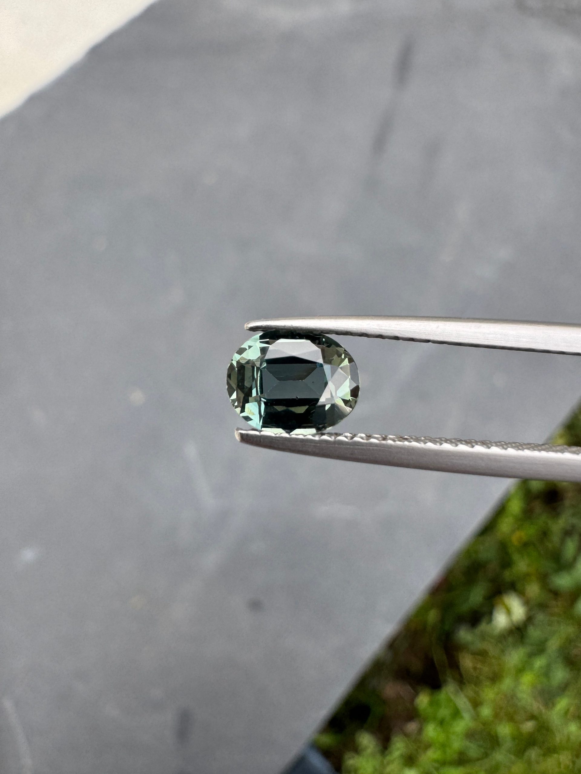 Saphir Teal Ovale de 1,25ct - vue 2