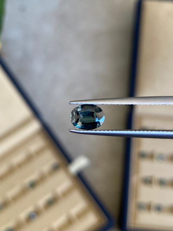 Saphir Teal Ovale de 1,09ct - vue principale