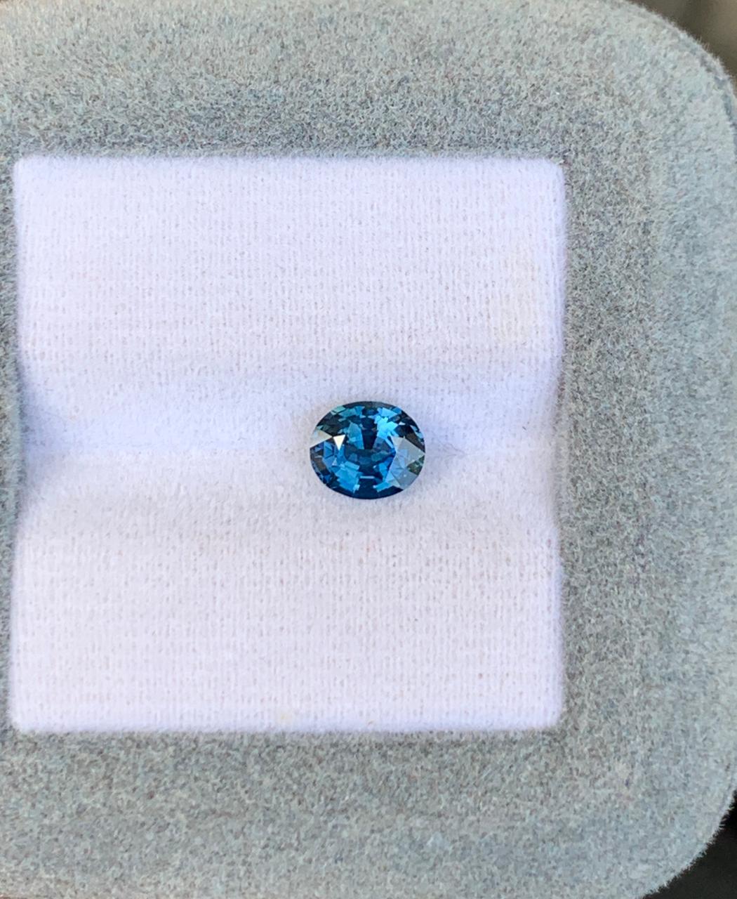 Saphir Teal Ovale de 1,09ct - vue 2
