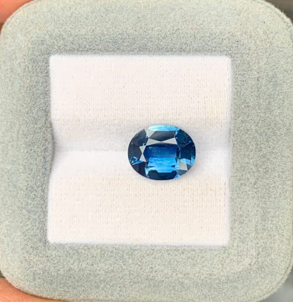 Saphir Teal Ovale de 5ct - vue 2