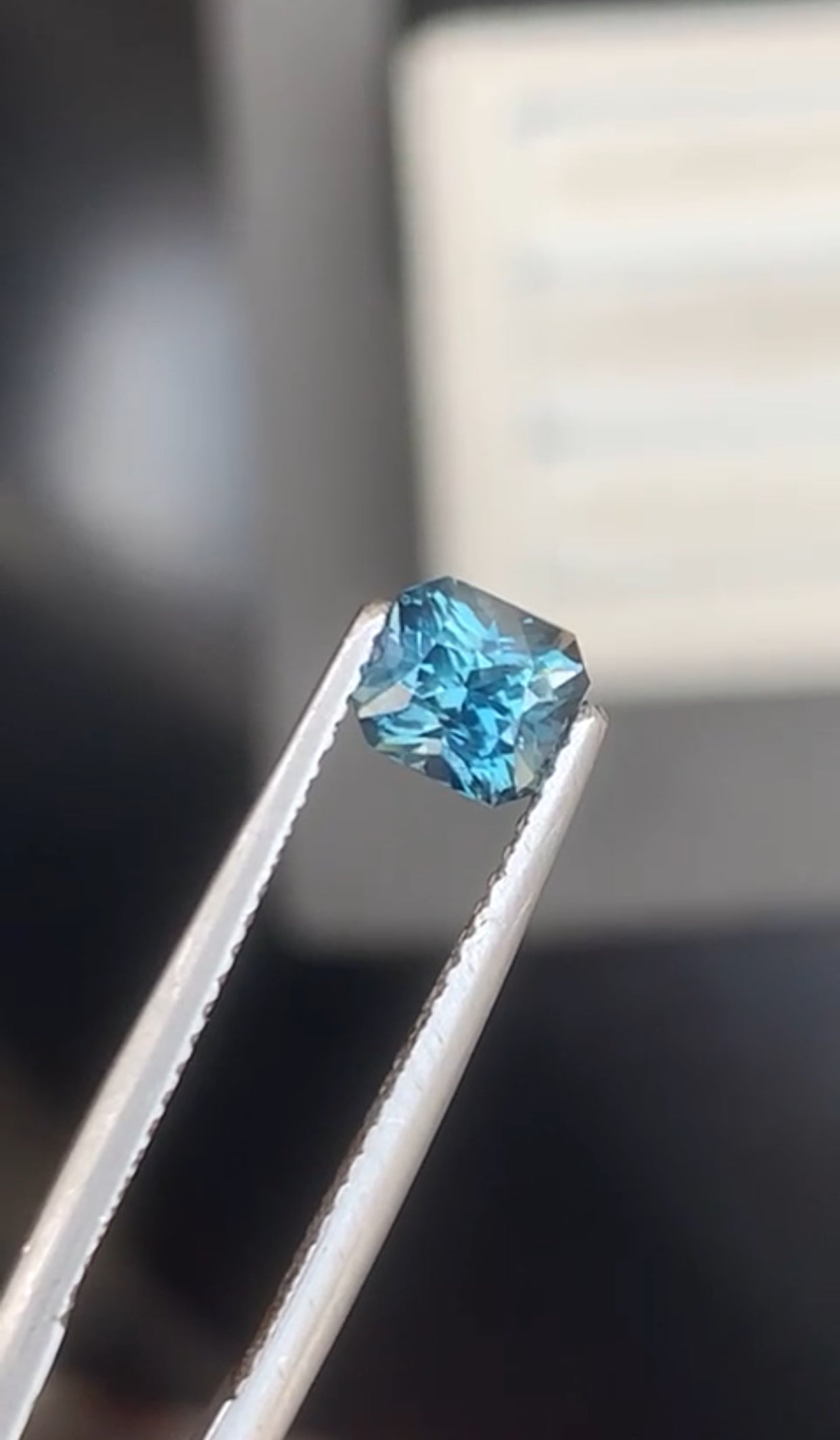 Saphir Teal Carré de 1,09ct - vue 2