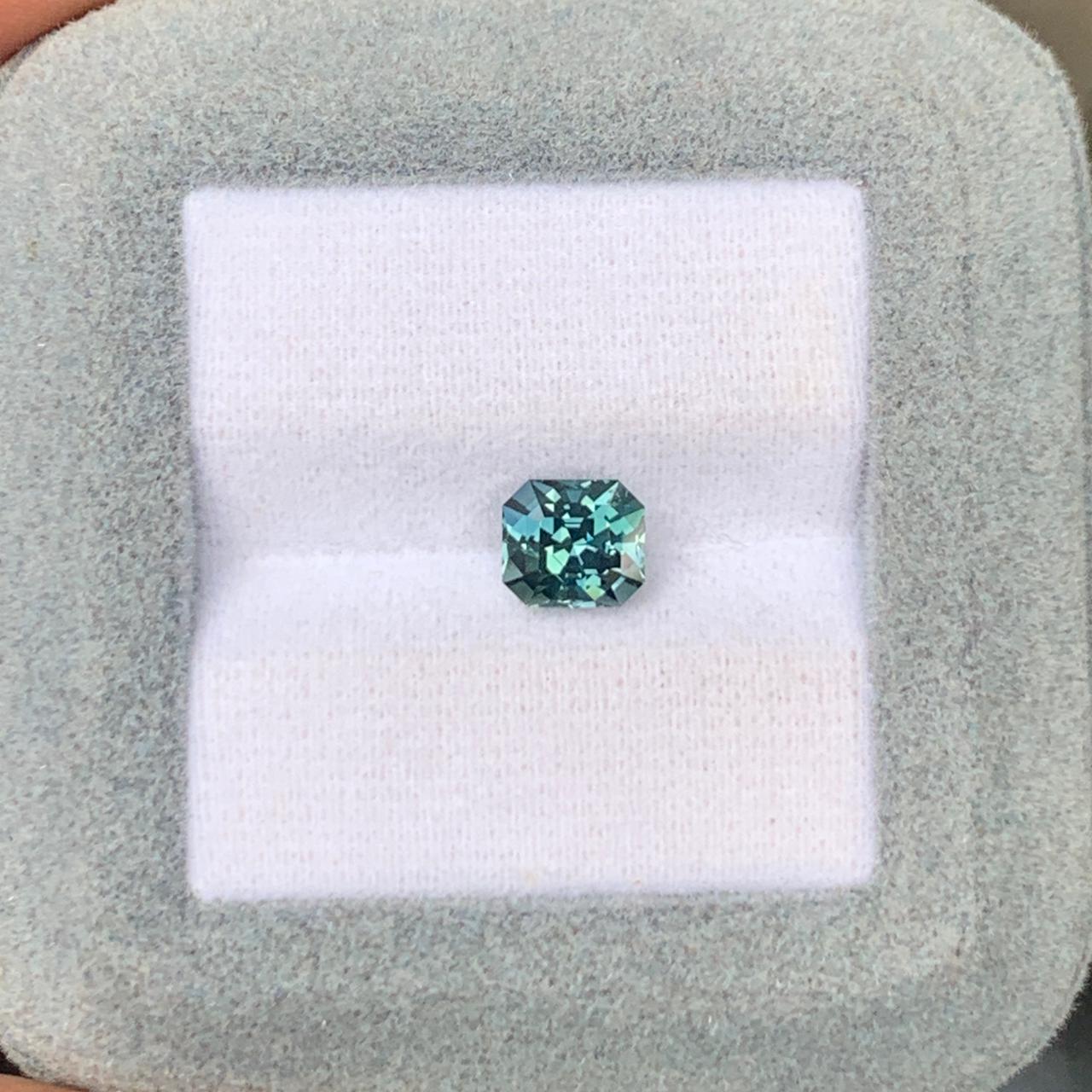 Saphir Teal Rectangle de 1,56ct - vue 2