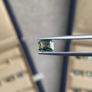 Saphir Teal Rectangle de 0,70ct - vue principale