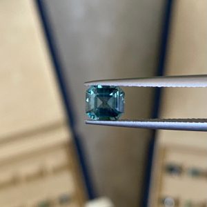 Saphir Teal Rectangle de 1,15ct - vue principale