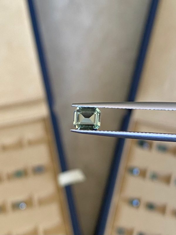 Saphir Teal Rectangle de 0,70ct - vue principale