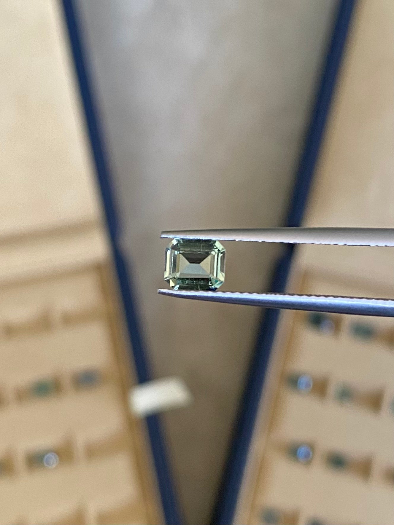 Saphir Teal Rectangle de 0,70ct - vue principale