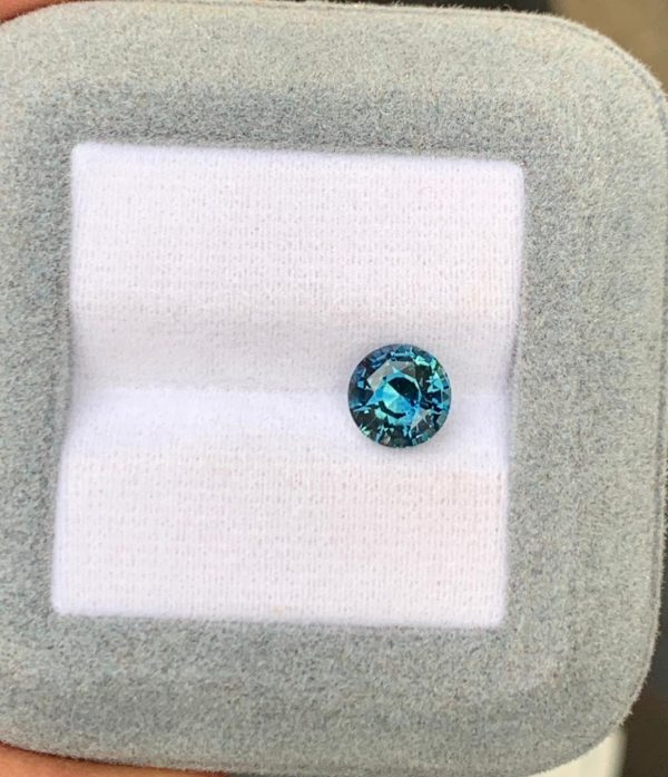 Saphir Teal Rond de 2,08ct - vue principale