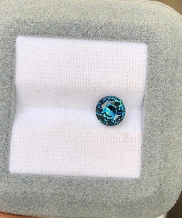 Saphir Teal Rond de 2,08ct - vue 2