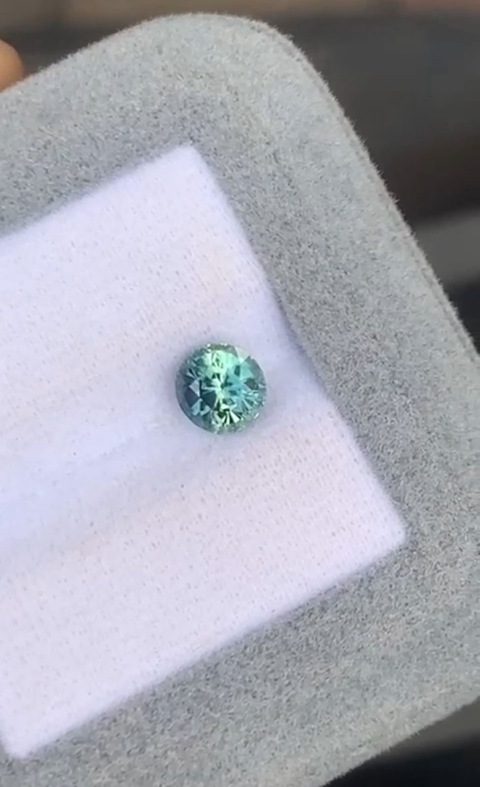 Saphir Teal Rond de 1,59ct - vue principale