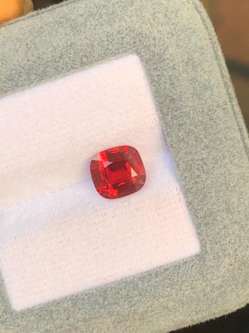 Saphir Teal Coussin de 1,52ct - vue principale